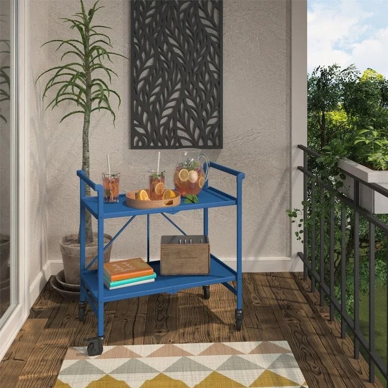Winston Porter Caronda Metal Bar Cart
