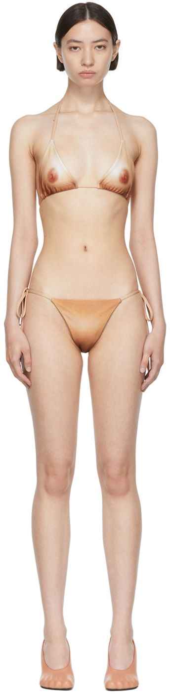 Beige Lotta Volkova Edition 'The Naked' Bikini