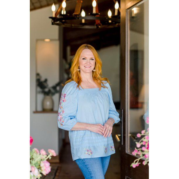 The Pioneer Woman Square Neck Embroidered Blouse