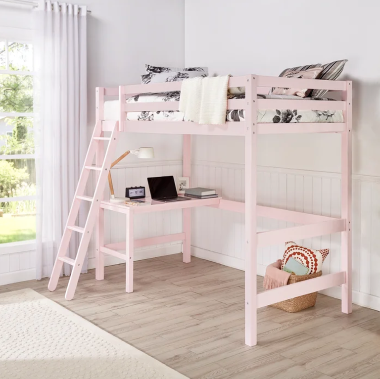 Nickelsville Twin Loft Bed with Desk