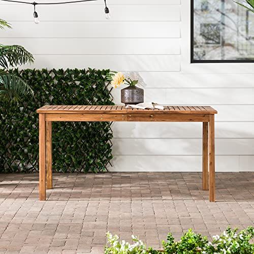 Contemporary Slatted Outdoor Dining Table