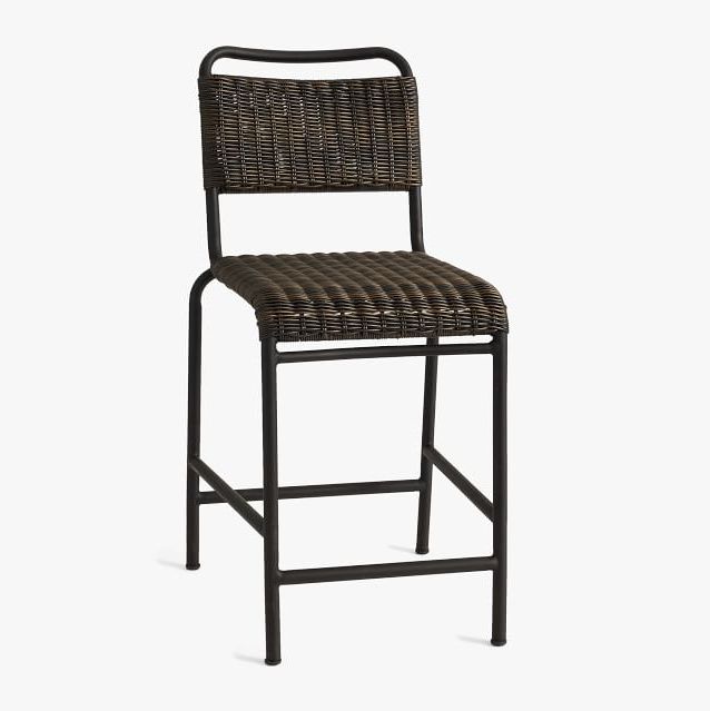 Tulum All-Weather Wicker Counter Stool Natural