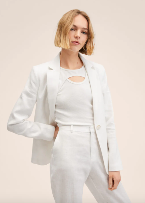 Blazer suit 100% linen