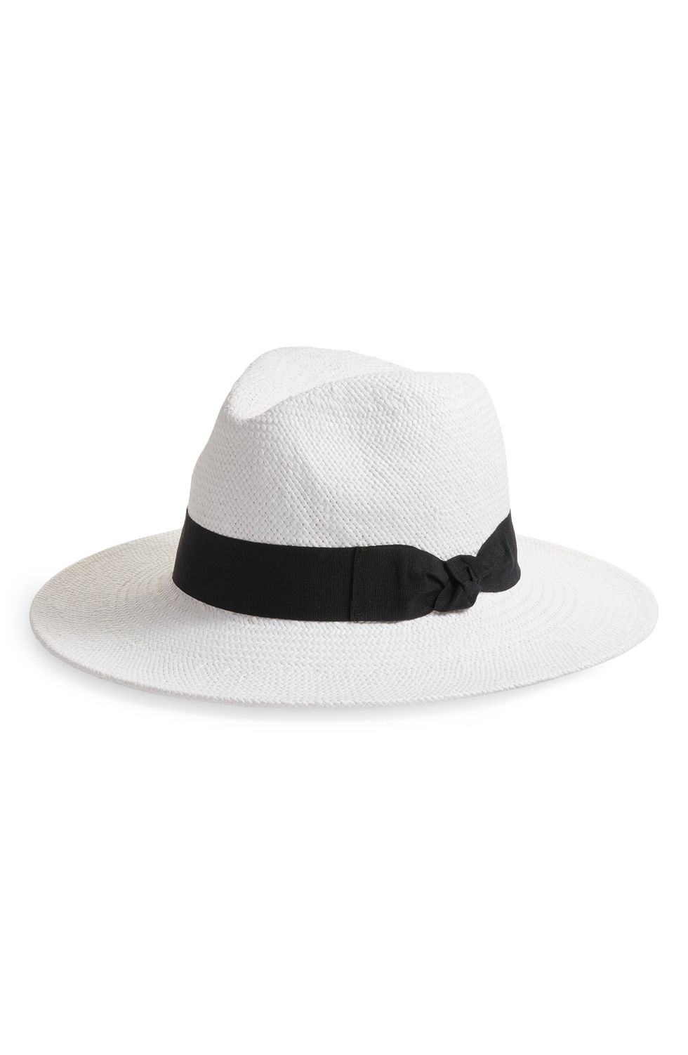 White Paper Straw Panama Hat 