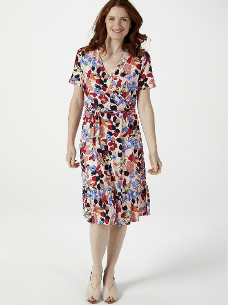 Du Jour Floral Print Midi Dress