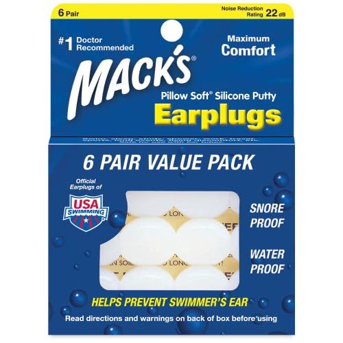 SUKRAGRAHA 5 Pairs Silicone Earplugs Swimmers Soft Flexible Ear Plugs for Swimming or Sleeping 