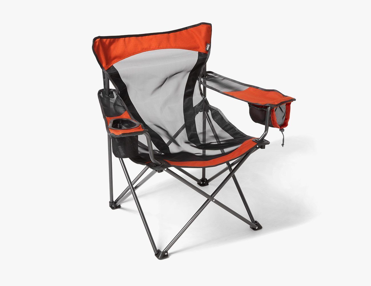 55 x 66 x 51 cm, Grey Folding Camp Chair Sunbed Lightweight Durable Outdoor Seat Perfect For Camping Beach Festivals Garden Caravan Trips Fishing BBQ With Carry Bag Light Portable Adults Kids 