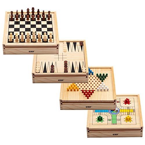 Wooden 7-in-1 Game Set