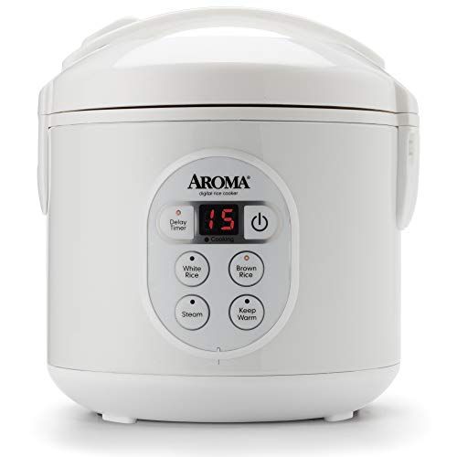 Low Carb Rice Cooker Small, 3 Cup Uncook Rice Cooker with Steamer, Delay Timer, Auto Keep Warm, Rice/Sushi/Cake/Vegetable, Black