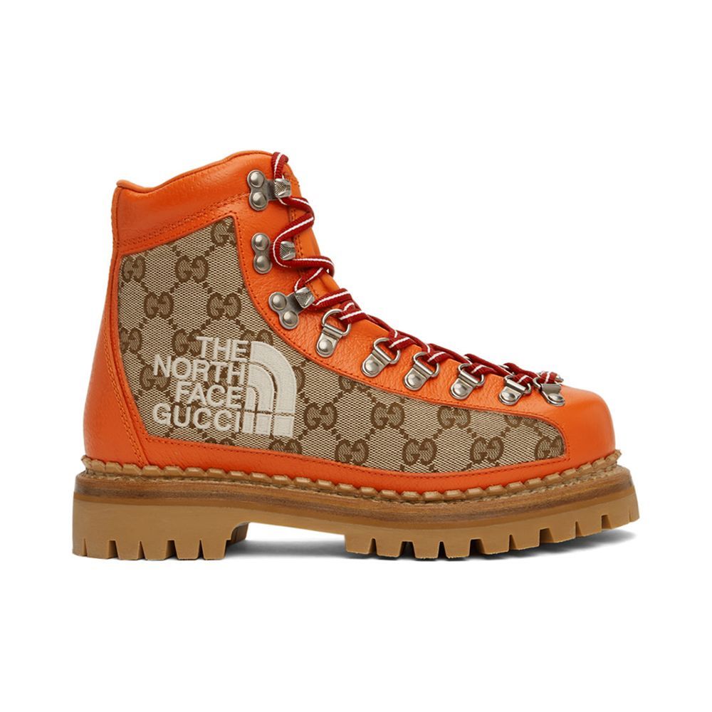 Beige & Orange The North Face Edition Ankle Boots