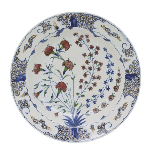 Isphahan Porcelain Large Dinner Plates (Set of Four)