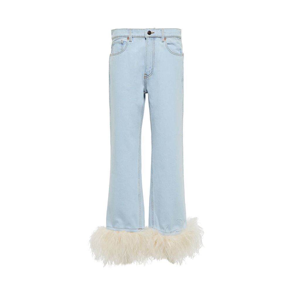 Cropped Mid Rise Jeans 