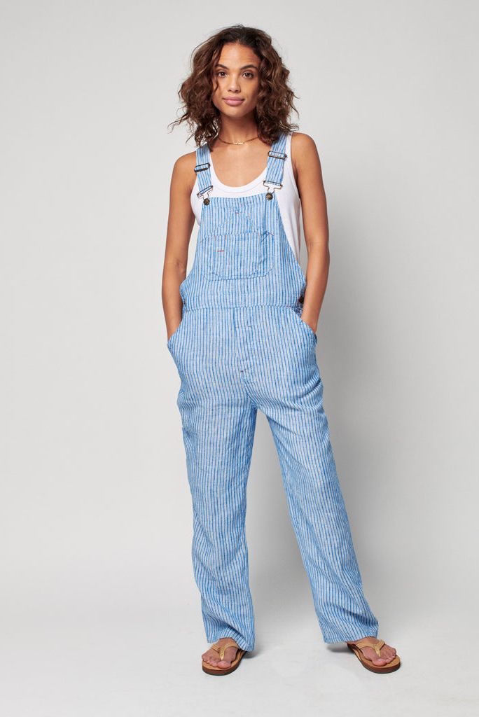 Faherty Striped Overalls