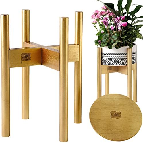 Adjustable Plant Stand (8 to 12) Bamboo Wooden Large Planter Pot