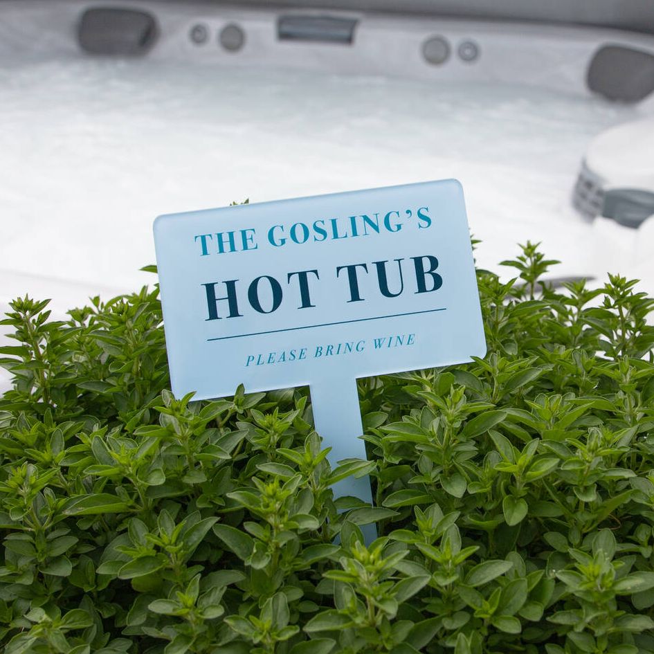 Personalised Acrylic Hot Tub Garden Sign