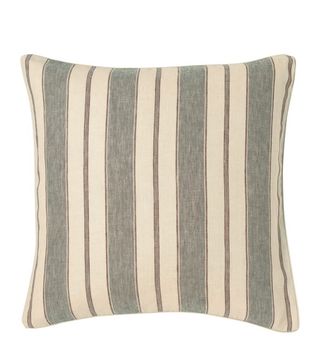 Stringa Stripe Linen Cushion Cover, Large - Gray
