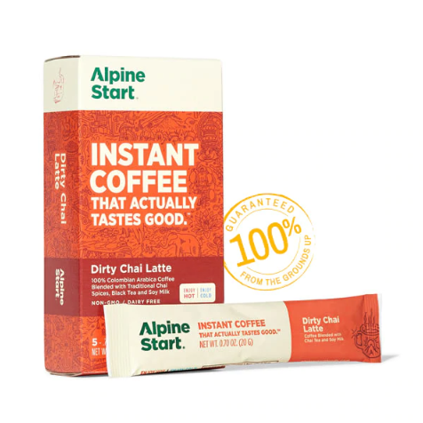 Alpine Start Dairy-Free Dirty Chai Tea Instant Latte