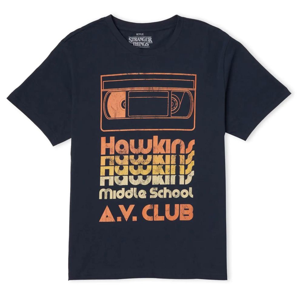 Camiseta del club AV de la escuela secundaria Hawkins
