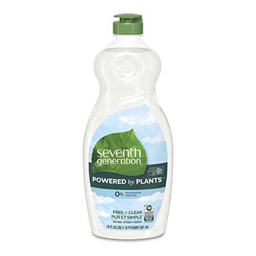 Seventh Generation Dish Soap Liquid Free Clear, 19 Fl Oz (Pack of 6)