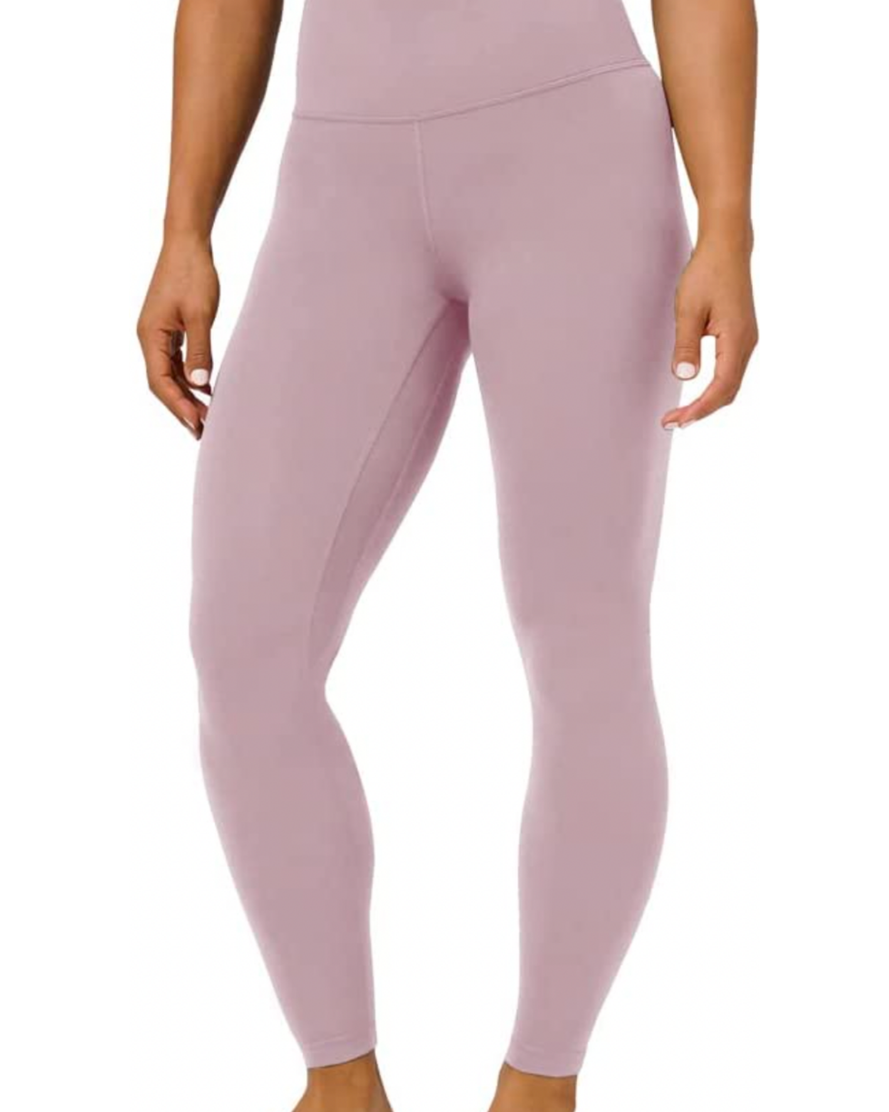Workout Leggings for Women 3/4 Print Tights Cropped Ankle Length Legging  Pink L