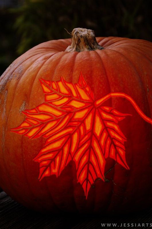 cute flower pumpkin stencil