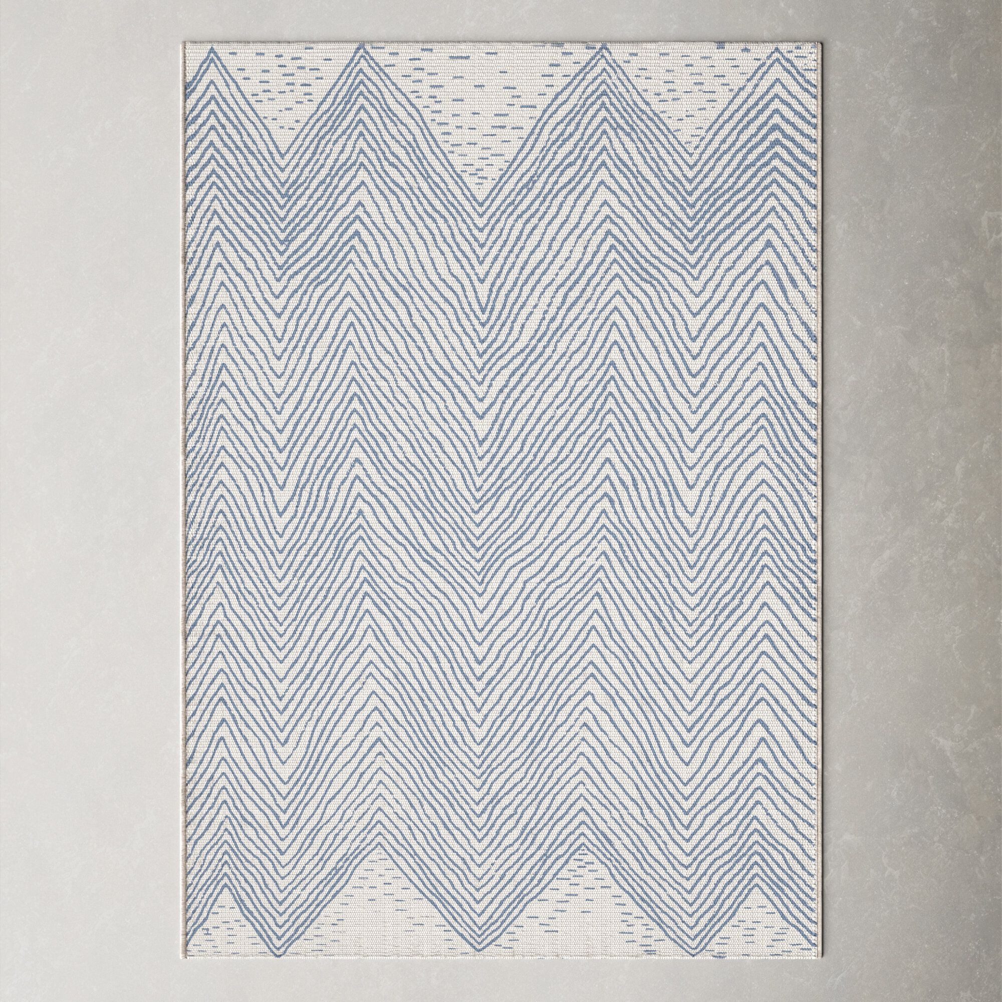 Indoor / Outdoor Blue Area Rug