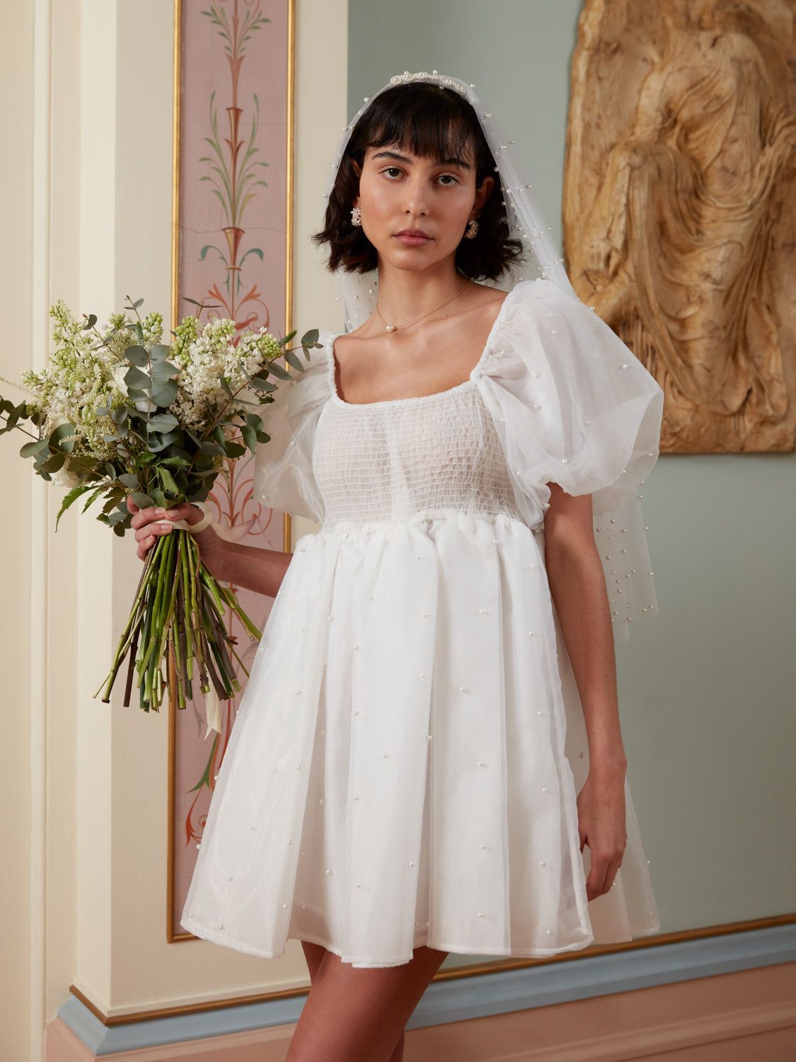 mini wedding dress