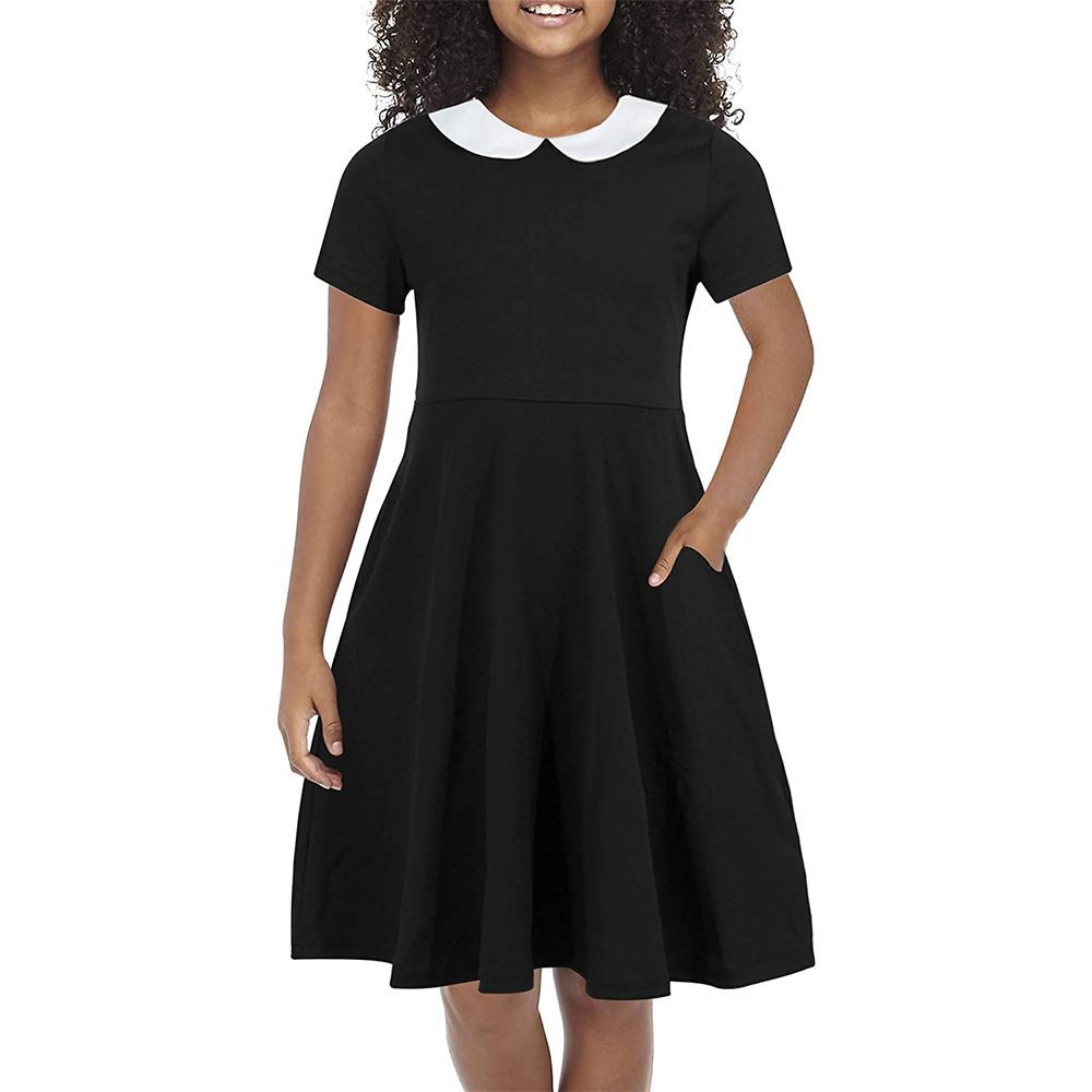 Top 138+ black dress with white collar latest - highschoolcanada.edu.vn