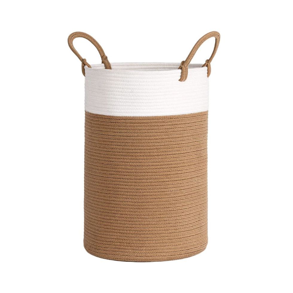 Tall Laundry Basket Woven Clothes Hamper