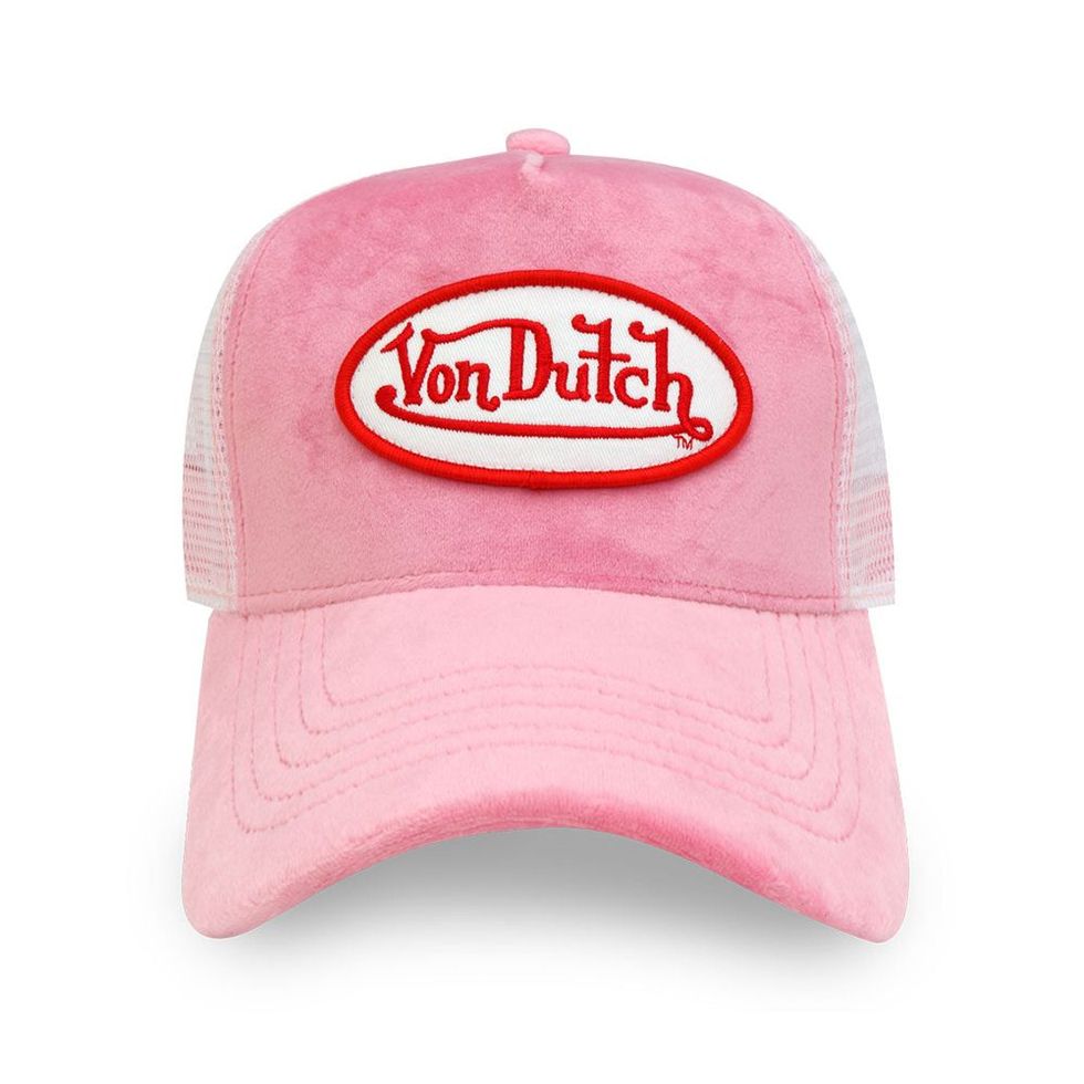 Pink Crush Velvet Trucker