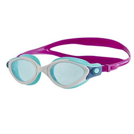 Speedo Women's Futura Biofuse Flexiseal Goggles, Diva/White/Peppermint, One Size