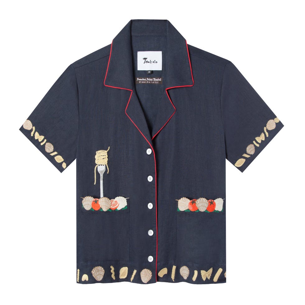 ‘Vongole!’ Cabana Linen Shirt 