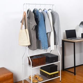 Clothes Rail With Two Shelves