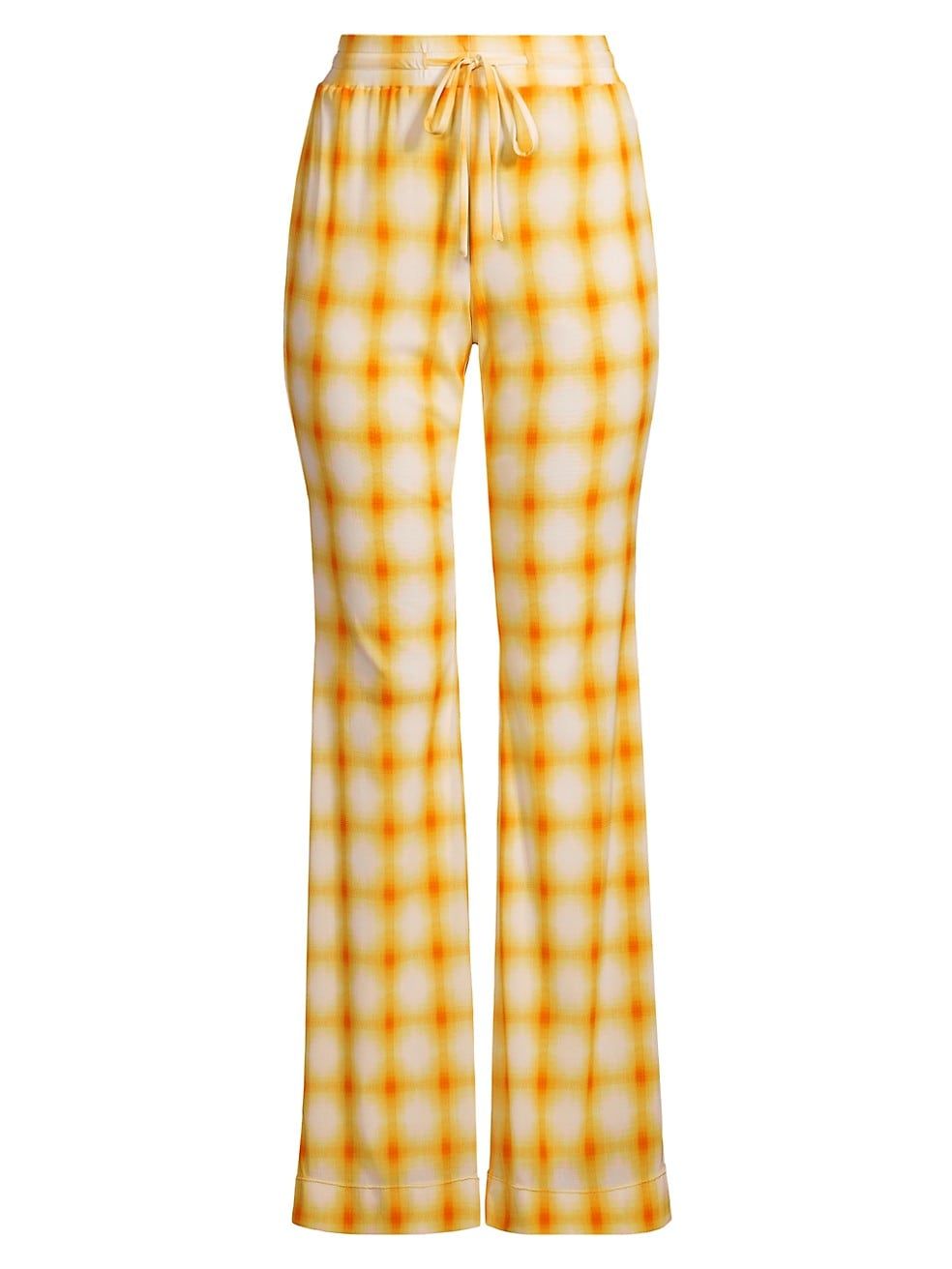 yellow and white checkered pants