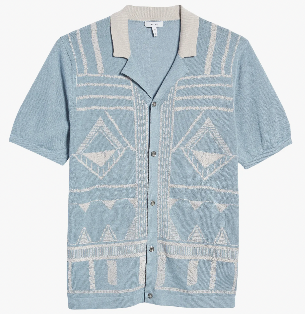 Guss Short Sleeve Linen-Blend Camp Shirt 
