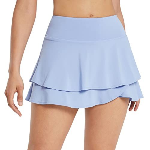 Pleated Tennis Skirts Layered Ruffle Mini Skirt