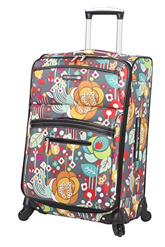 Floral Patterned Midsize Luggage