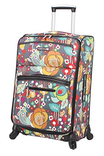 Floral Patterned Midsize Luggage