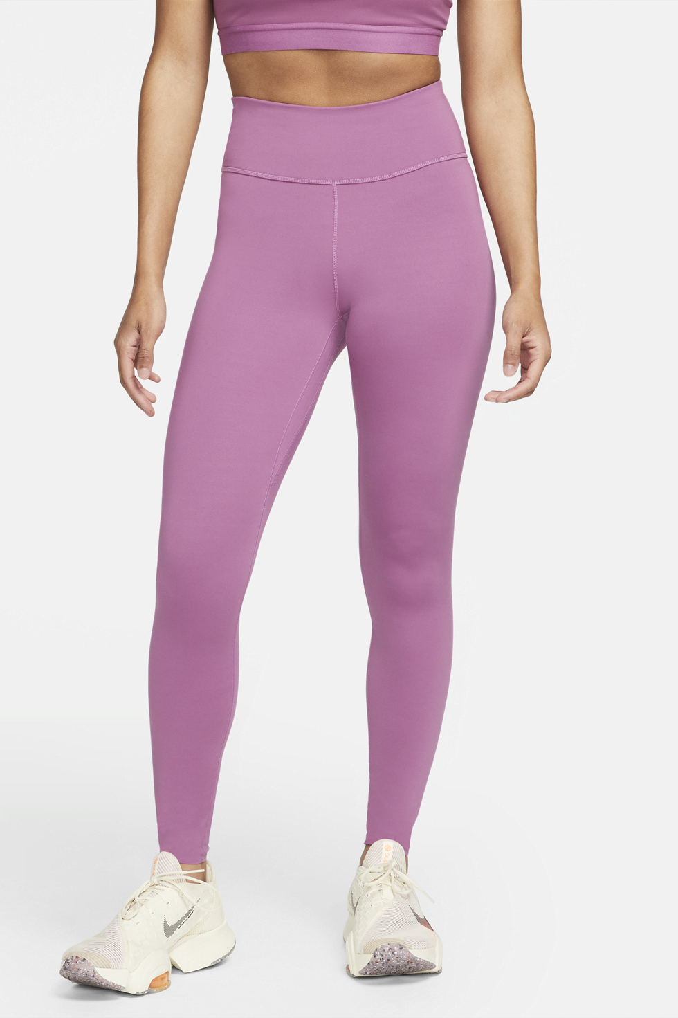 Nike All Over logo cropped pink and green capri leggings
