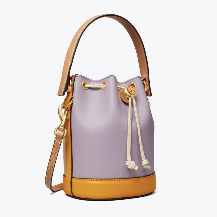 Color-Block Mini Bucket Bag