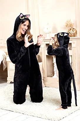 Matching Cat Onesie Pajama Costume 