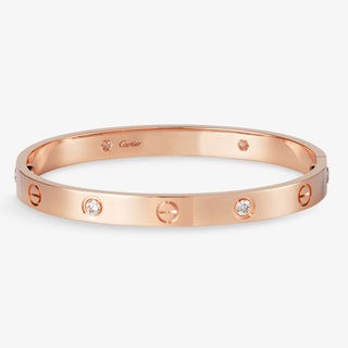 Cartier Love rose-gold and diamond bracelet