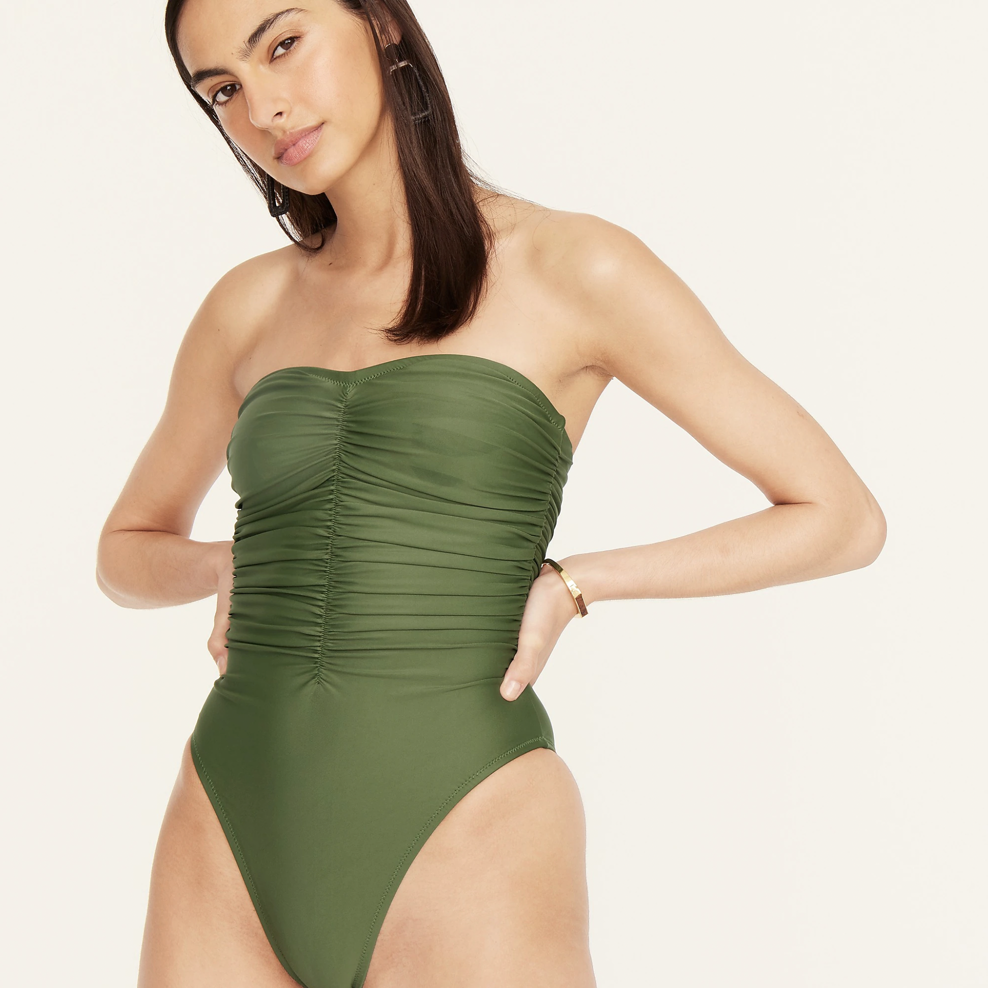 Ruched Sweetheart One-PIece