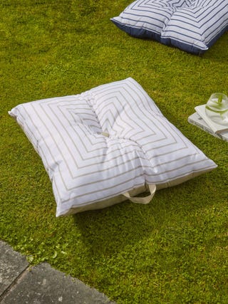 Indoor Outdoor Square Stripe Floor Cushion