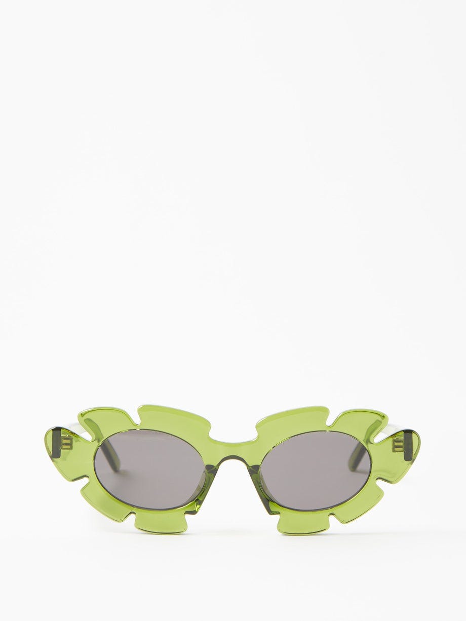 Flower cat-eye acetate sunglasses