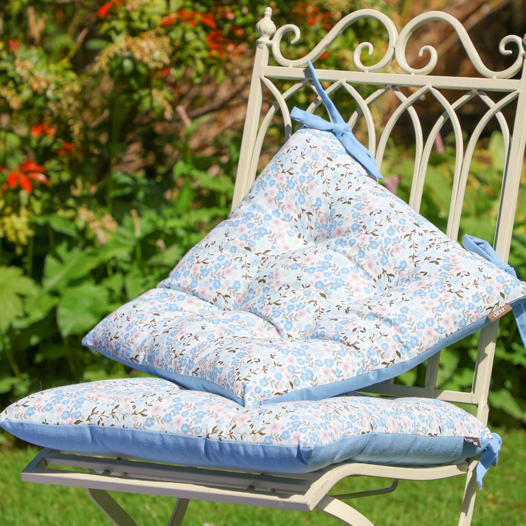 New Waterproof Chair Seat Pads Outdoor Tie On Office Garden Patio Chair Cushions 