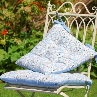 Reversible Tie On Summer Garden Seat Pads