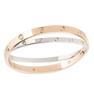 Cartier Love rose and white gold bracelet