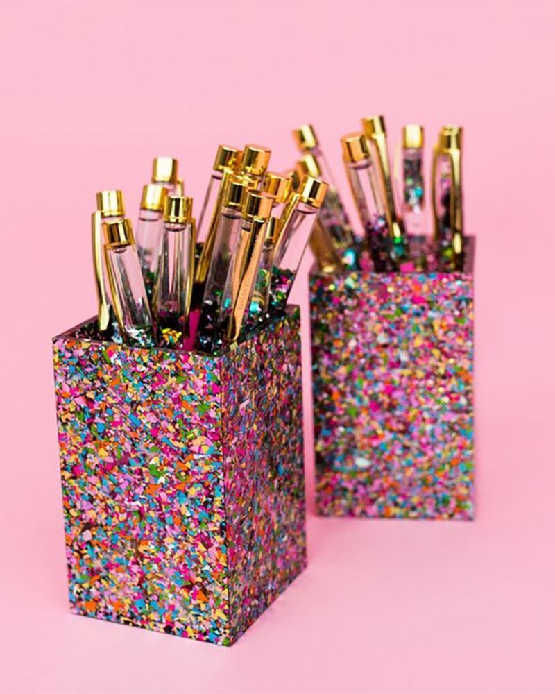 Confetti Acrylic Pen Cup