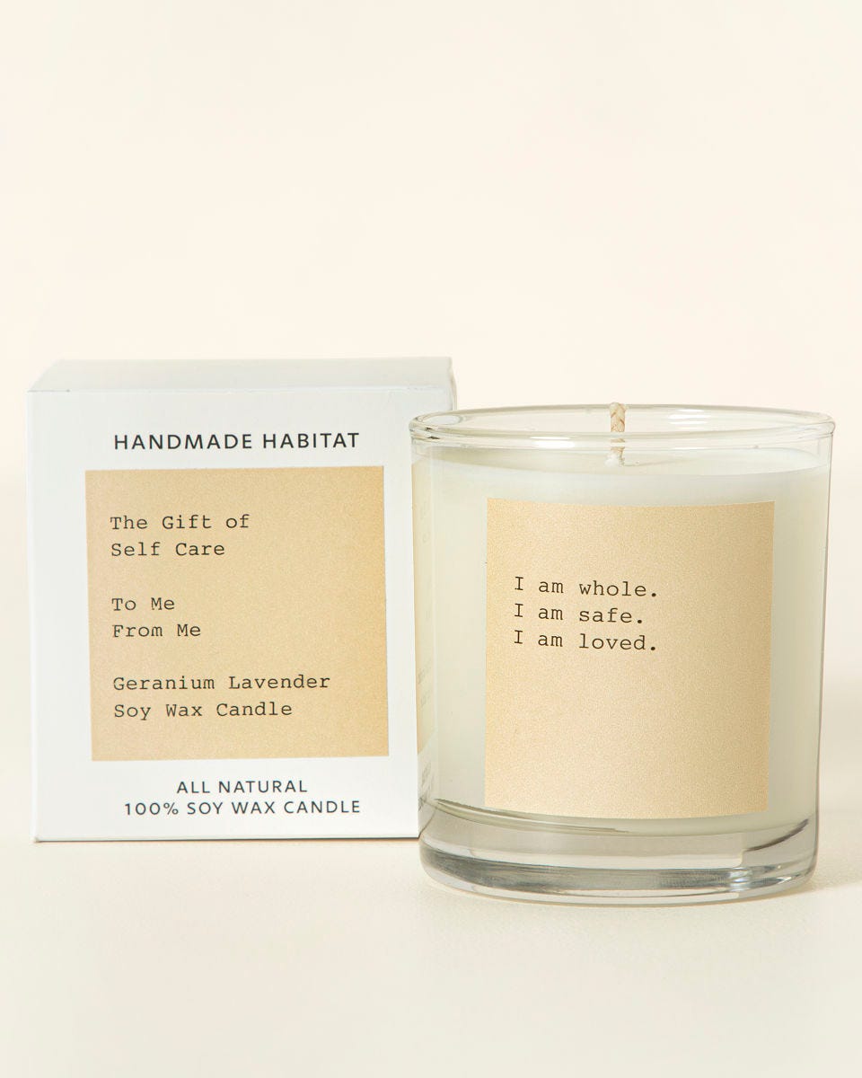 Custom Typewritten Note Candle